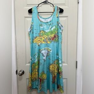 Globe/map dress